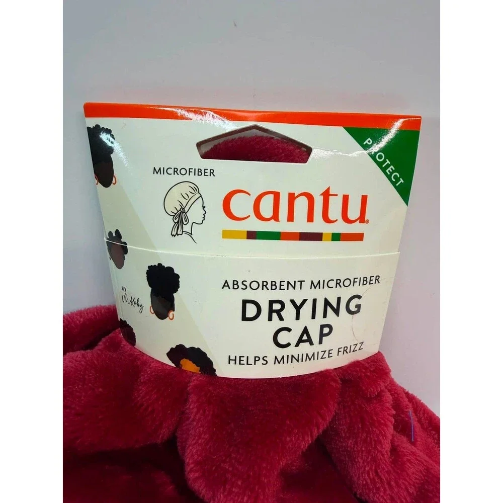 Cantu Absorbent Microfiber Drying Cap – Helps Minimize Frizz